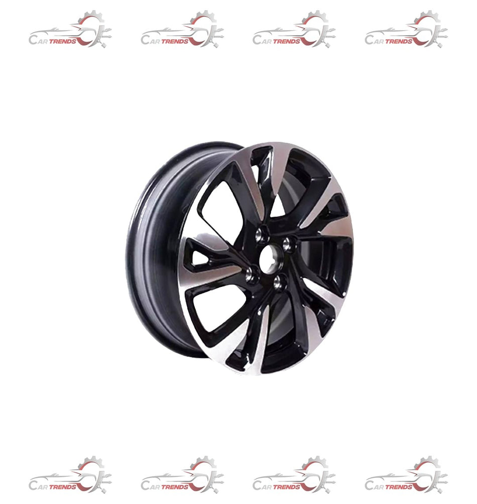 Maruti Suzuki alloy wheel with 15x5.5 inch wheel size and heel compartment design, featuring a silver finish and multi-spoke pattern.