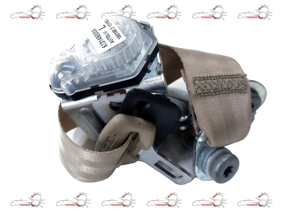 Rear left seat belt kit for Chevrolet Sail, general motors part showing the belt assembly with seat attachment point