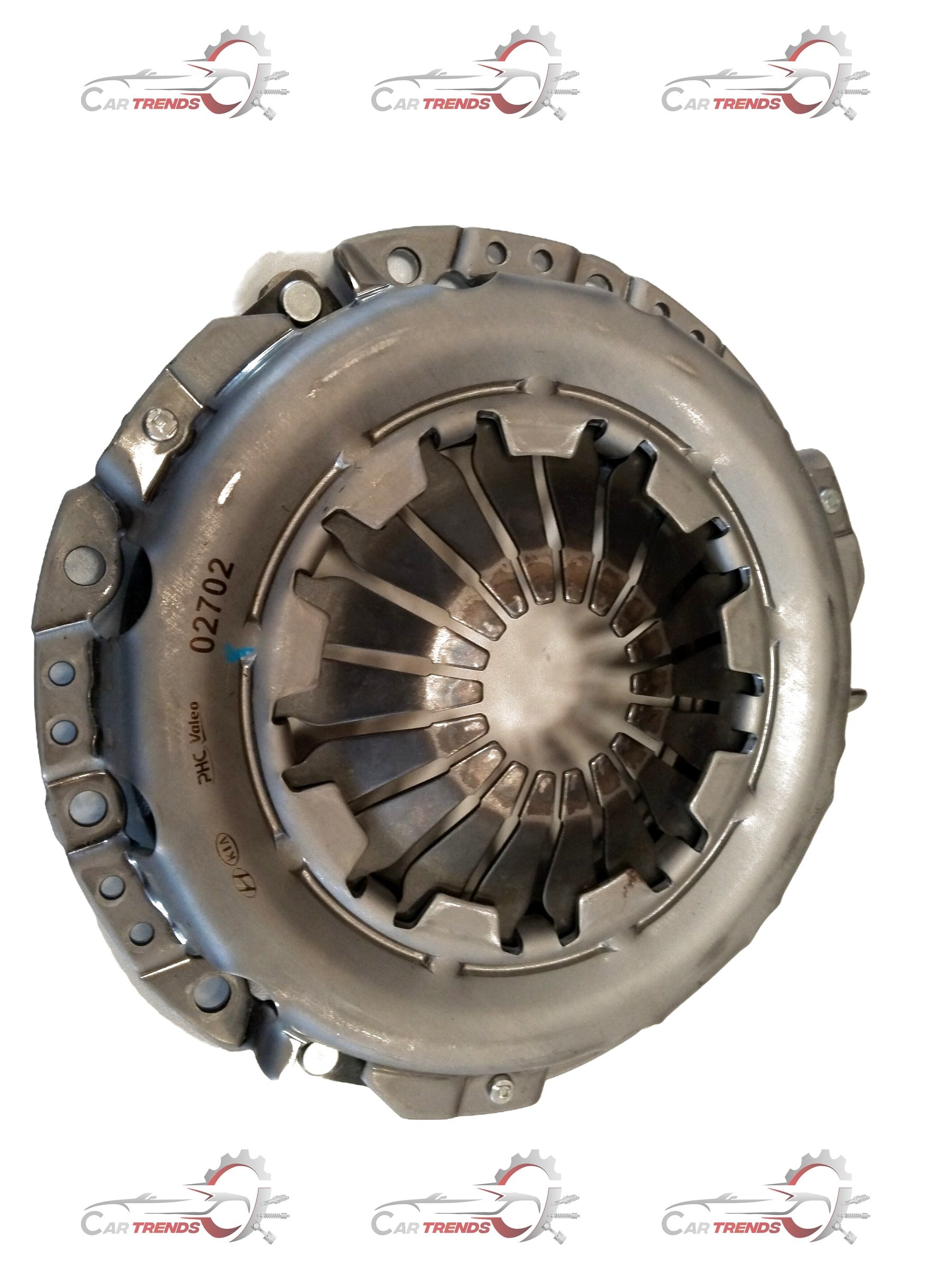 Hyundai i10 and Santro 1.1 petrol pressure plate spare part, showing metal component with mounting surface and clutch contact area.