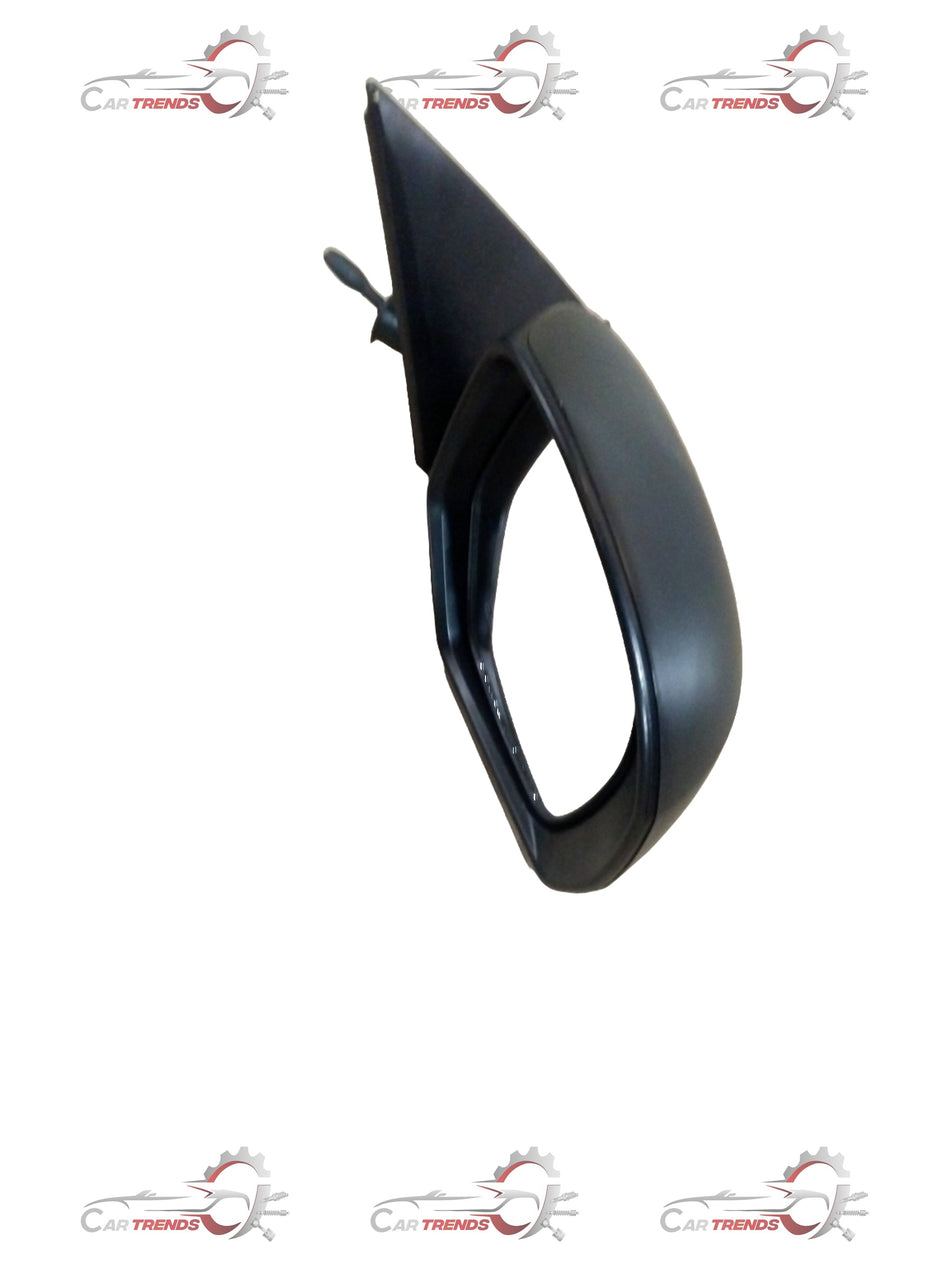 Maruti Suzuki outer rear mirror assembly, side view showing the reflective glass and mounting frame for vehicle.