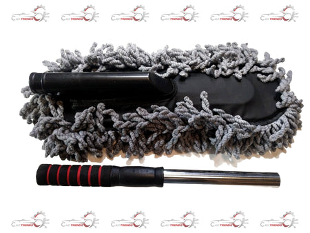 CarTrends car duster with long handle and microfiber head for dusting vehicle interiors and exteriors efficiently.
