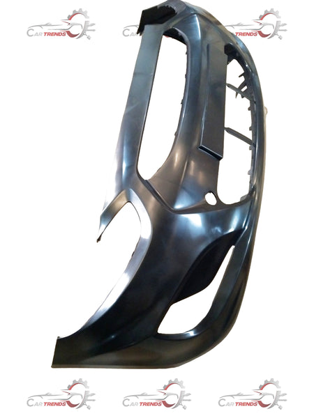 Front bumper for Hyundai Verna by CarTrends, shown in the image, designed as a spare part for vehicle front end replacement.
