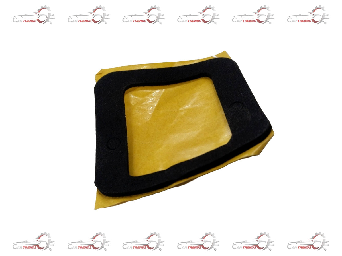 Front bumper for Chevrolet Optra by CarTrends, showing the black plastic cover with mounting points and design details.