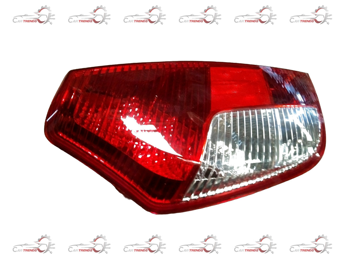 Hyundai I10 tail lamp with clear lens and red brake light, mounted on the rear of the vehicle.