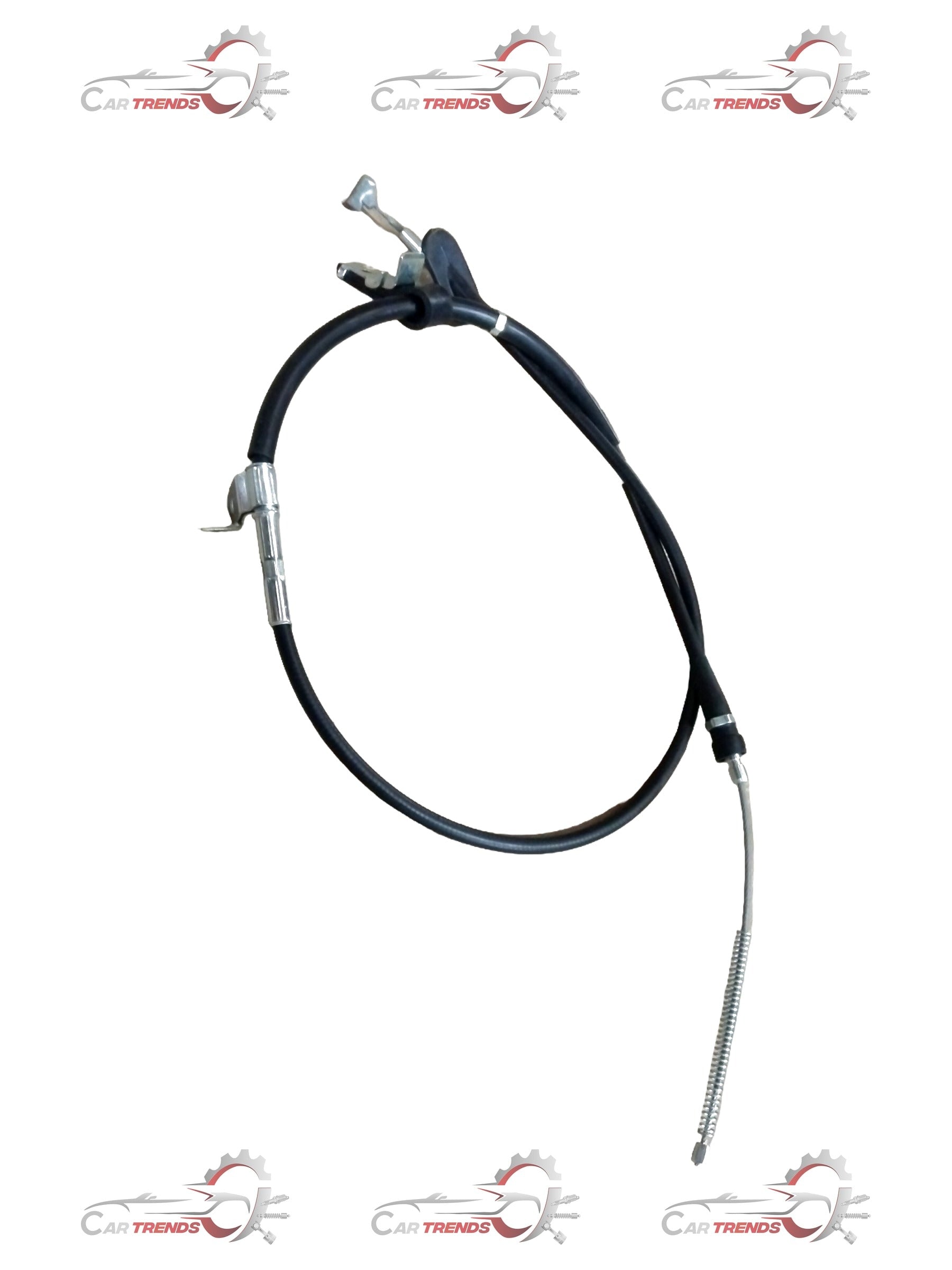 Maruti Suzuki Alto/K10 parking brake cable assembly, left-hand side, with visible cable and connector in close-up shot.