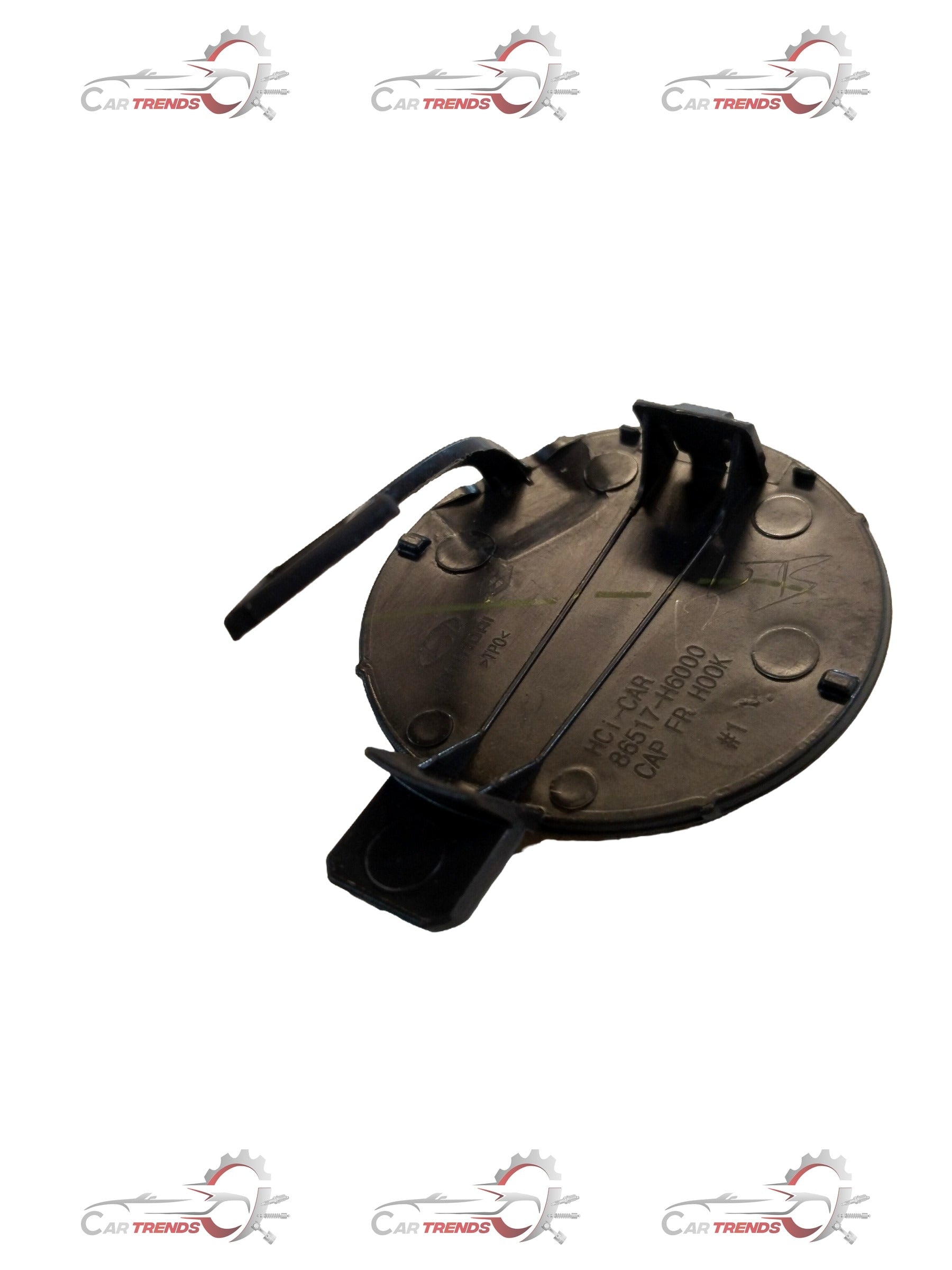 Hyundai Verna front hook part, CarTrends CAP-FRONT HOOK 86517H6000, showing the metal hook component for vehicle repair or installation.