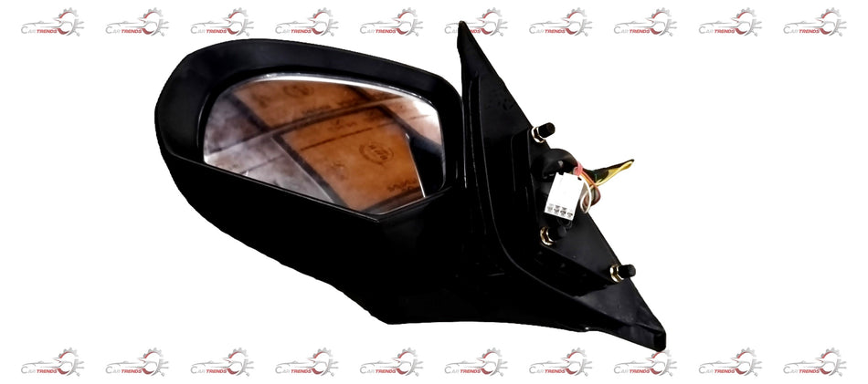 Left side mirror indicator for car, CarTrends Brezza 5-wire outside rear view mirror with turn signal, shown from the side.