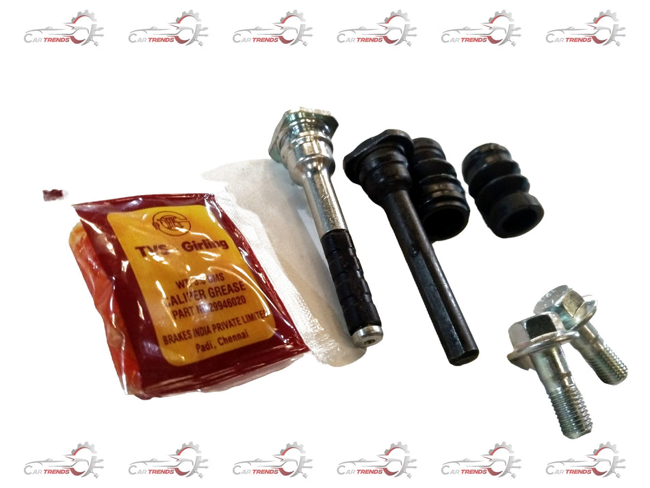 Maruti Suzuki sliding pin set for multi-model vehicles, spare parts by CarTrends, showing metal pins and components.