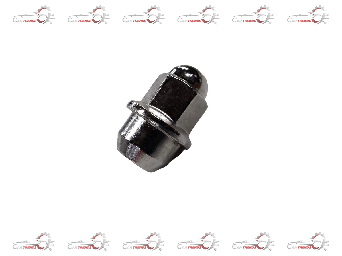 Chevrolet Tavera wheel nut from General Motors, showing a close-up of the metallic wheel nut with branding details.