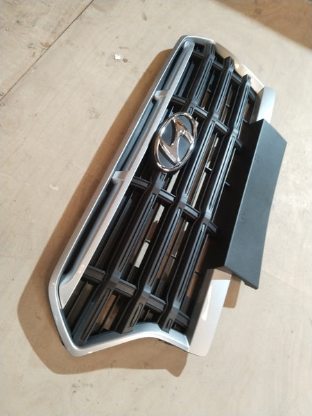 Hyundai Creta and Alcazar radiator grille by CarTrends, black plastic with chrome accents, designed for vehicle front fascia.