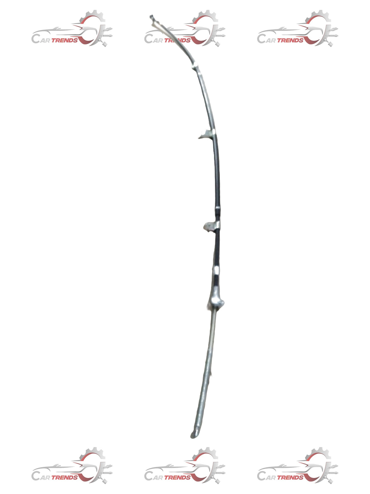 Maruti Suzuki Swift parking brake cable component, left-hand side, showing metal cable with rubber casing and attachment points.