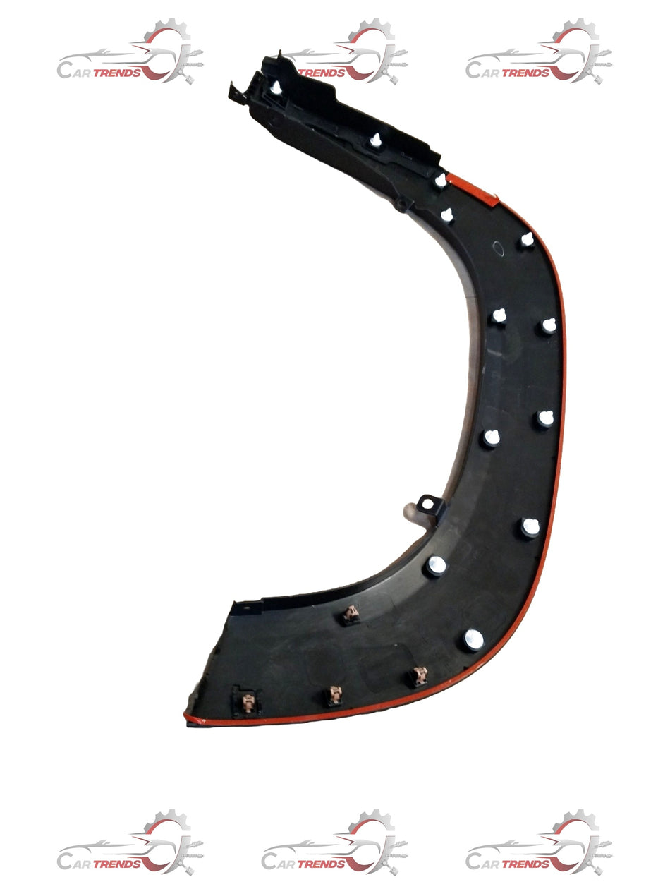 Maruti Suzuki guard assembly fender splash LH front for Swift, Dzire, Baleno, Ertiga, and Brezza models, black plastic part.