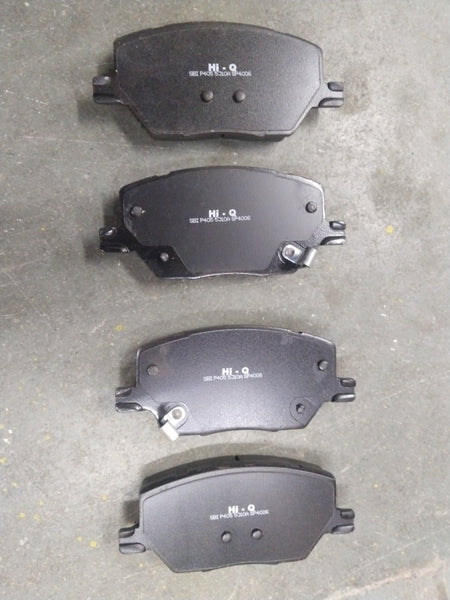Front brake pad for vehicle, CarTrends Compass SP4006, showing the solid metal and friction surface of the brake component.