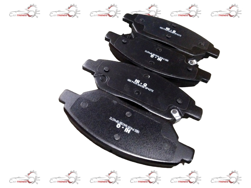 Front brake pad for Quanto, S2, S3, Novasports, Marazzoo, and Harrier by CarTrends, showing the new brake pad design.