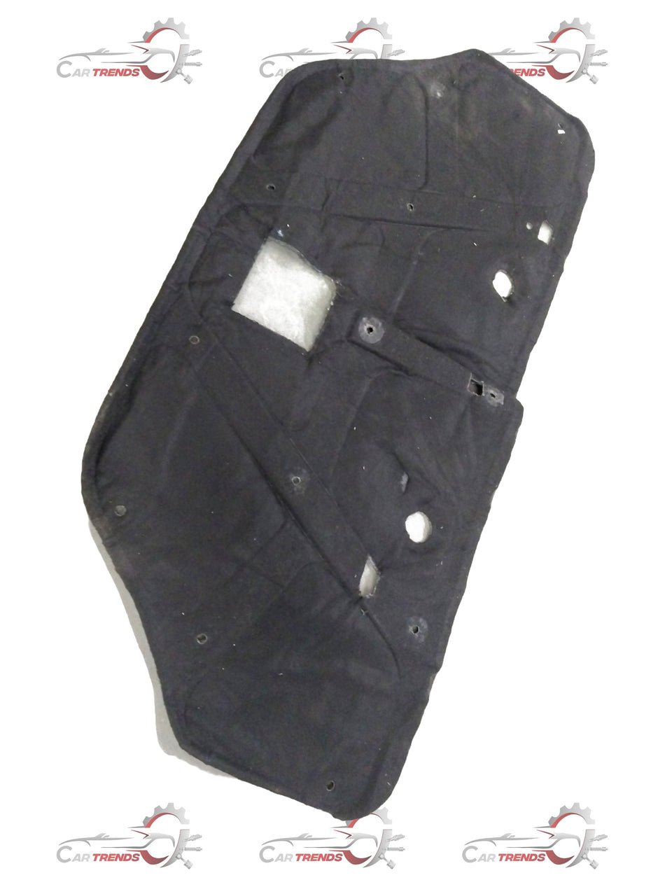General Motors Chevrolet Aveo engine insulation hood cover, showing the insulated engine hood component with branding and part details.