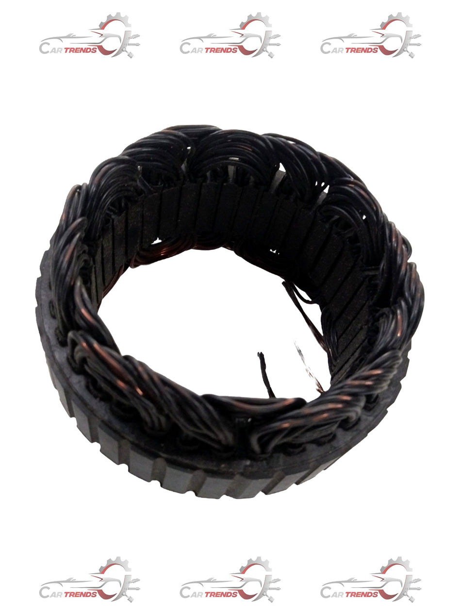 Chevrolet Optra 95A stator for petrol engine, part from General Motors, showing the metal coil and electrical connections.