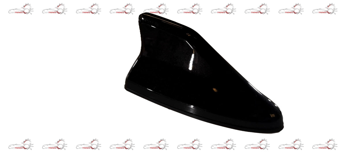 Black Galio Shark Fin Antenna for Swift, Baleno, City, and Creta vehicles, featuring a sleek shark fin design.