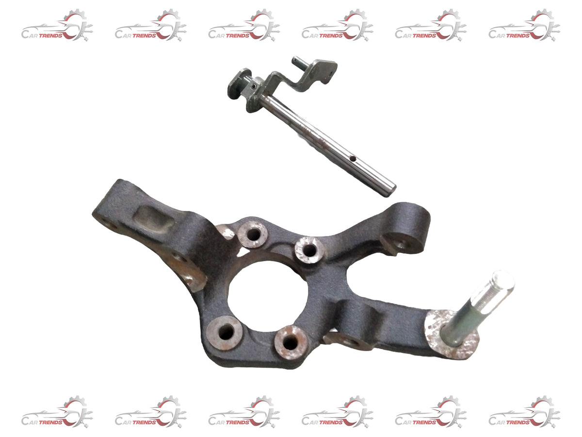 CarTrends Chevrolet Optra rear right knuckle part, shows detailed metal component with mounting points and bolt holes.