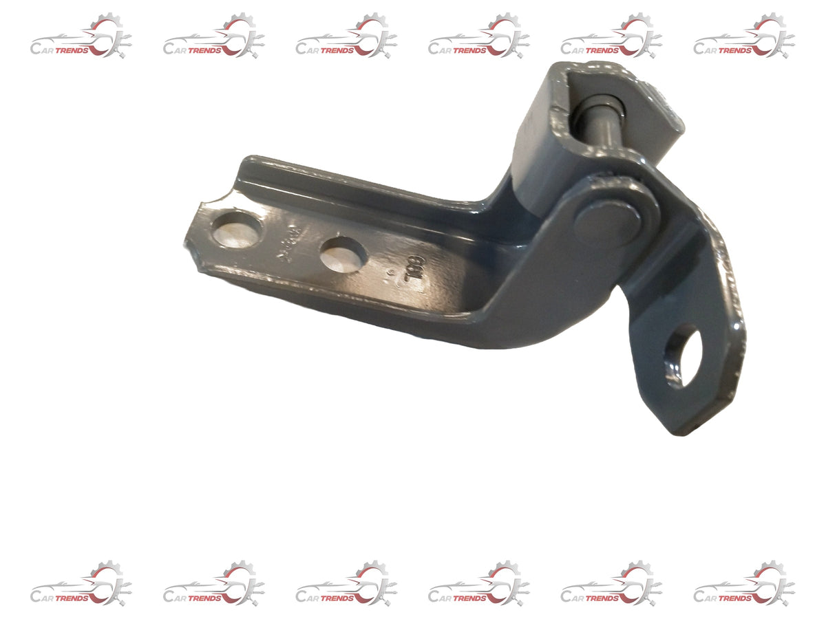 Maruti Suzuki front door upper hinge LH for vehicle, shown in close-up view with metal hinge components and mounting points.