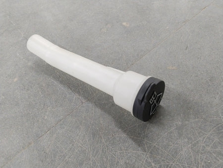 General Motors Chevrolet Cruze windshield washer solvent container filler with cap and label visible in the image.
