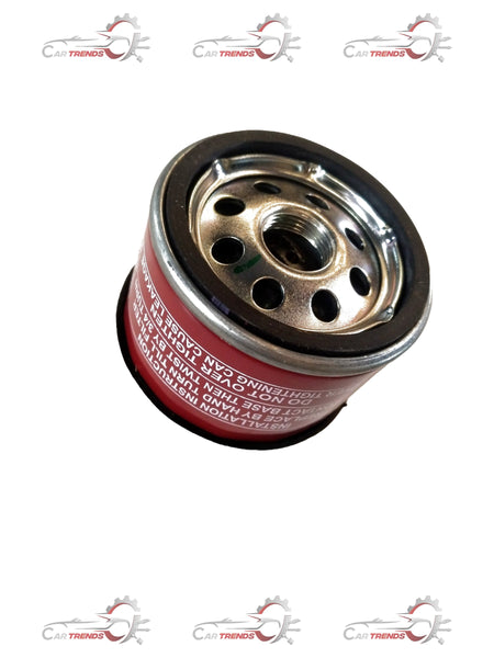 Mahindra oil filter Bolero model #0303BAB00861N, showing the cylindrical metal filter with inlet and outlet ports.