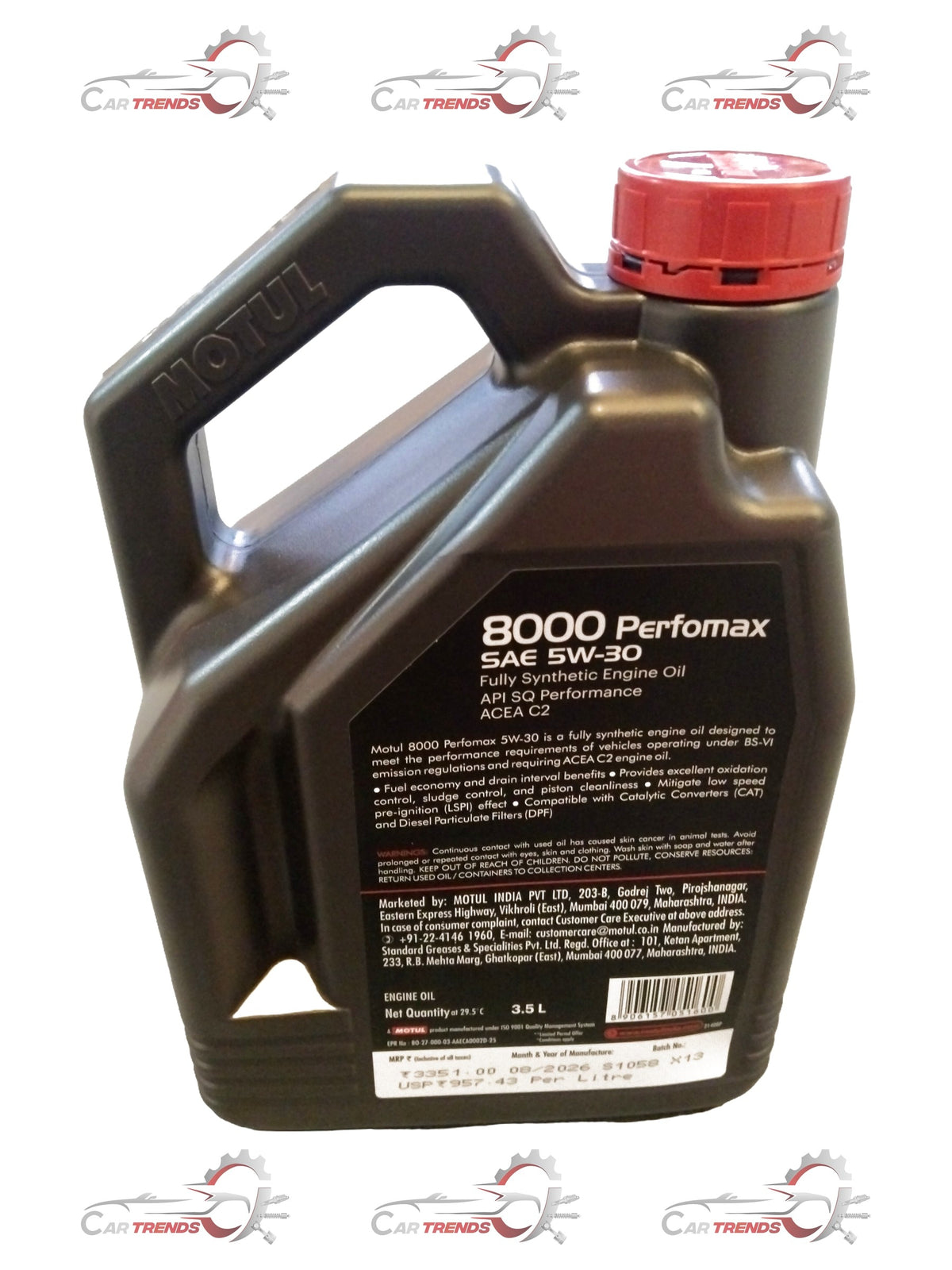 MOTUL PERFOMAX 5W30 8000 3.5 LTR | Universal | #5W30 3.5LTR MOTUL 5W30 3.5LTR MOTUL - Back view