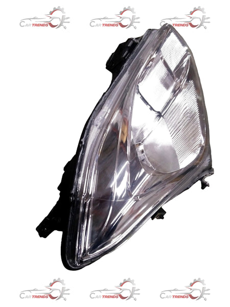 CarTrends Swift Dzire right headlight assembly showing clear lens and reflectors, designed for accurate fit and optimal illumination.