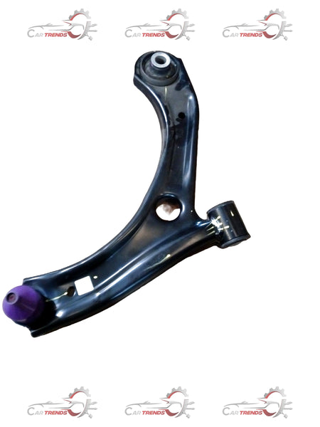 Maruti Suzuki front suspension arm assembly for Swift, part number 45202M74L20, showing the metal component with mounting points