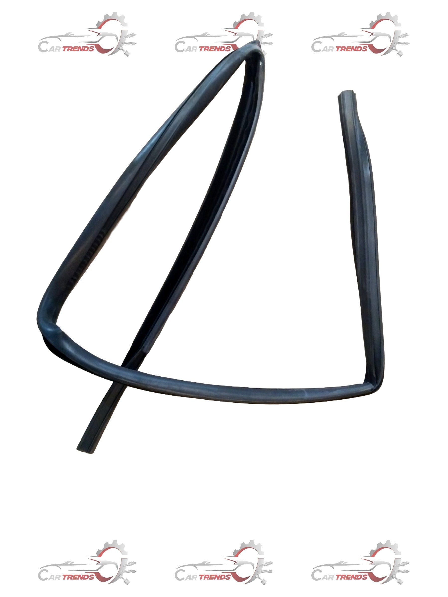 CarTrends Mahindra Bolero front right door window glass seal, clear and intact for vehicle window protection.