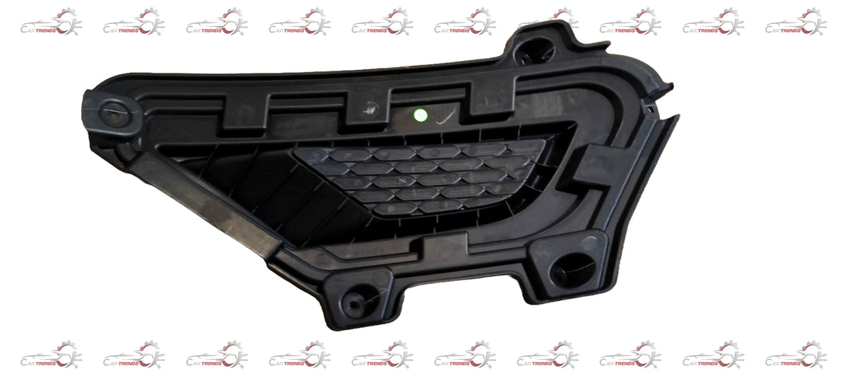 Hyundai I20 Active left side fog light cover in black, designed for CarTrends replacement part, shown on white background.