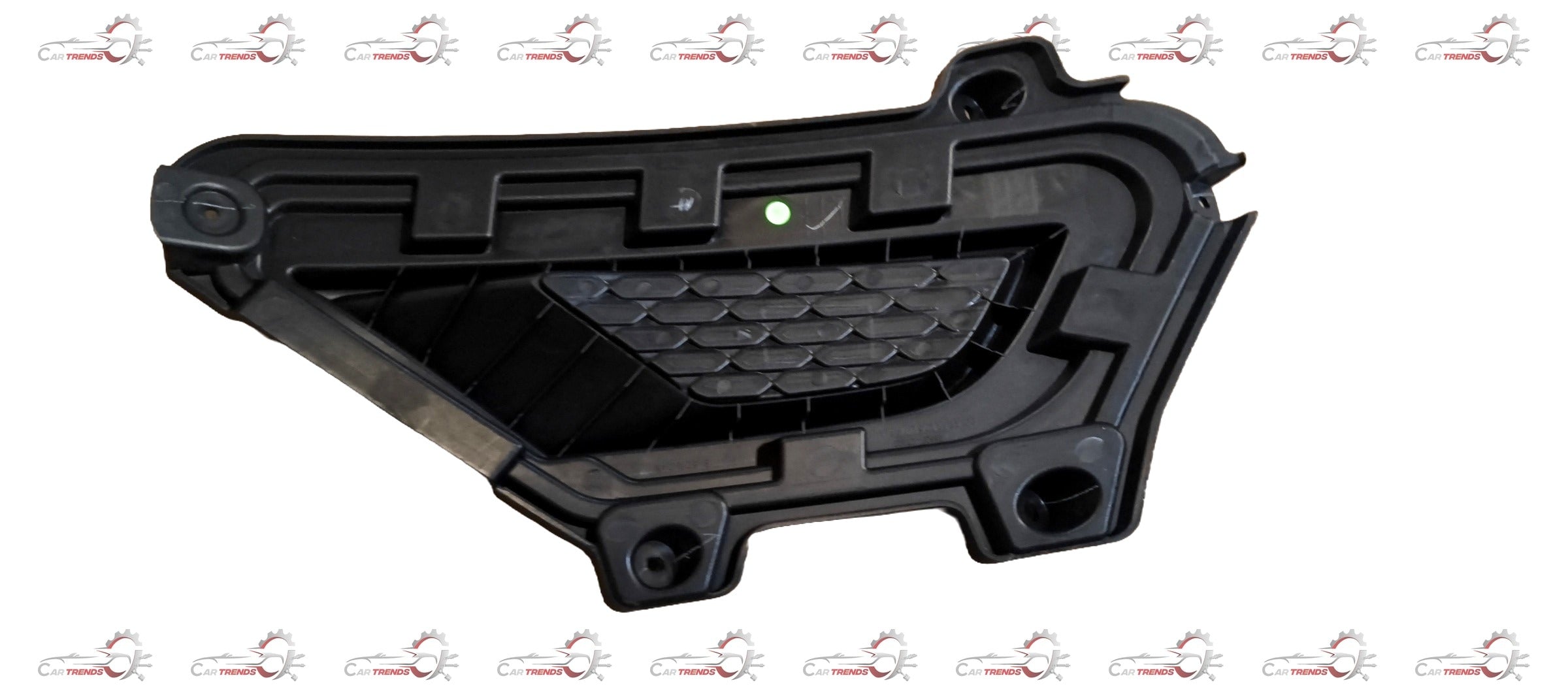 Hyundai I20 Active left side fog light cover in black, designed for CarTrends replacement part, shown on white background.