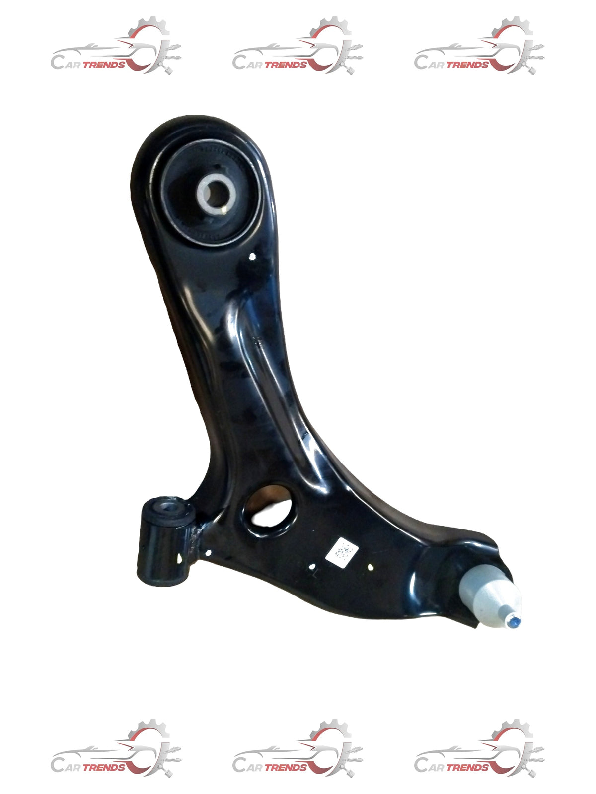 CarTrends front suspension arm assembly part 45202M76M01, automotive spare part with visible metal components and mounting points.