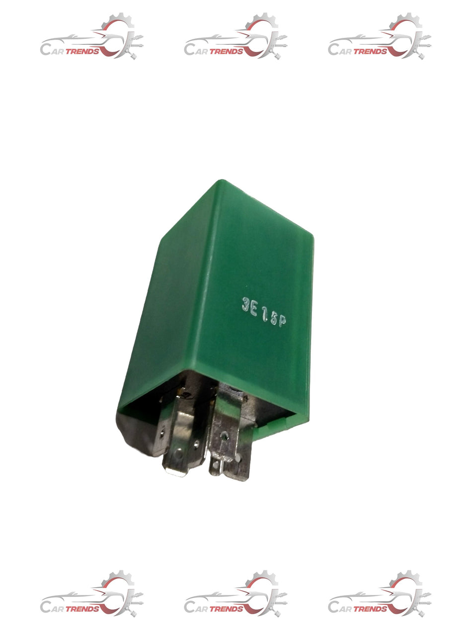Rear fog relay for Chevrolet Optra petrol, general Motors part #J96344573, showing the small electrical component on a white background.