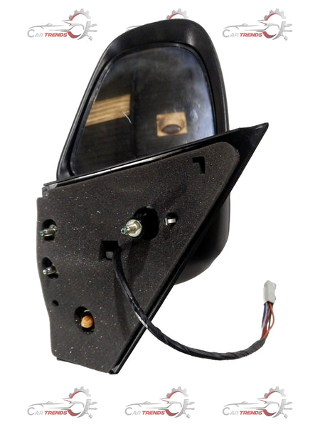 Maruti Suzuki Ertiga left side mirror showing the mirror housing and reflective surface for vehicle side view.