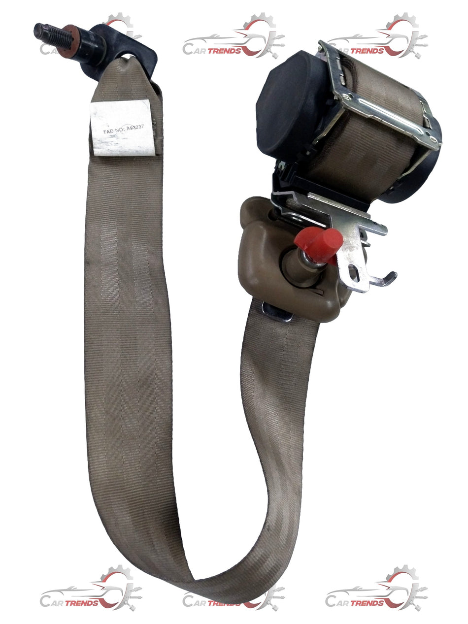 Beige seat belt for Chevrolet Optra petrol front left side, designed by General Motors.