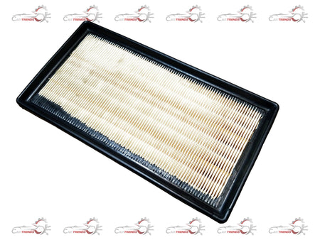 Mahindra Bolero air filter showing a clean, rectangular filter element with plastic frame for vehicle air intake system