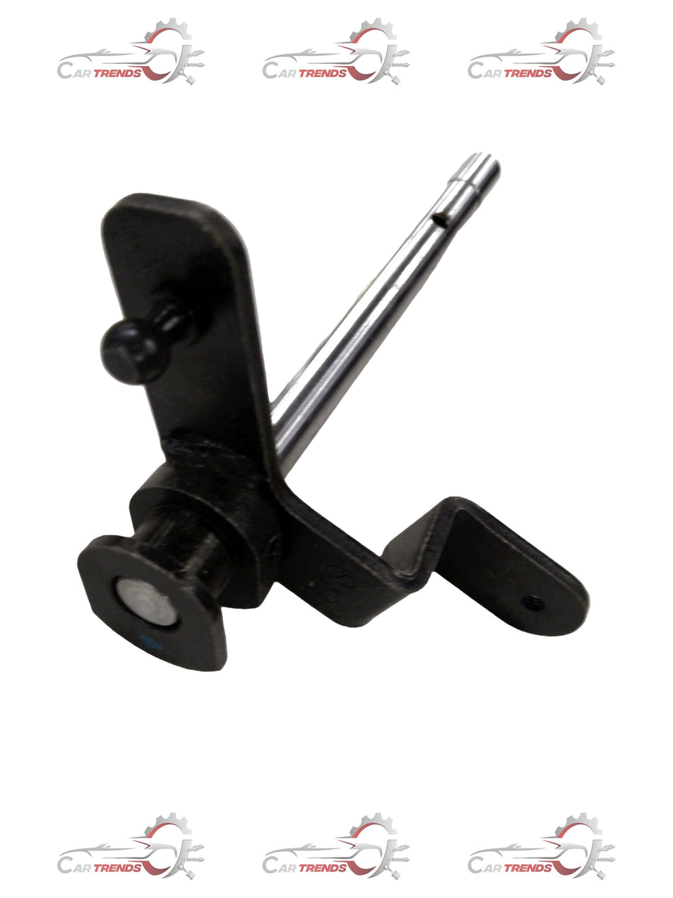 General Motors Chevrolet Beat shift control lever shaft assembly, showing the metal gear mechanism and linkage components.