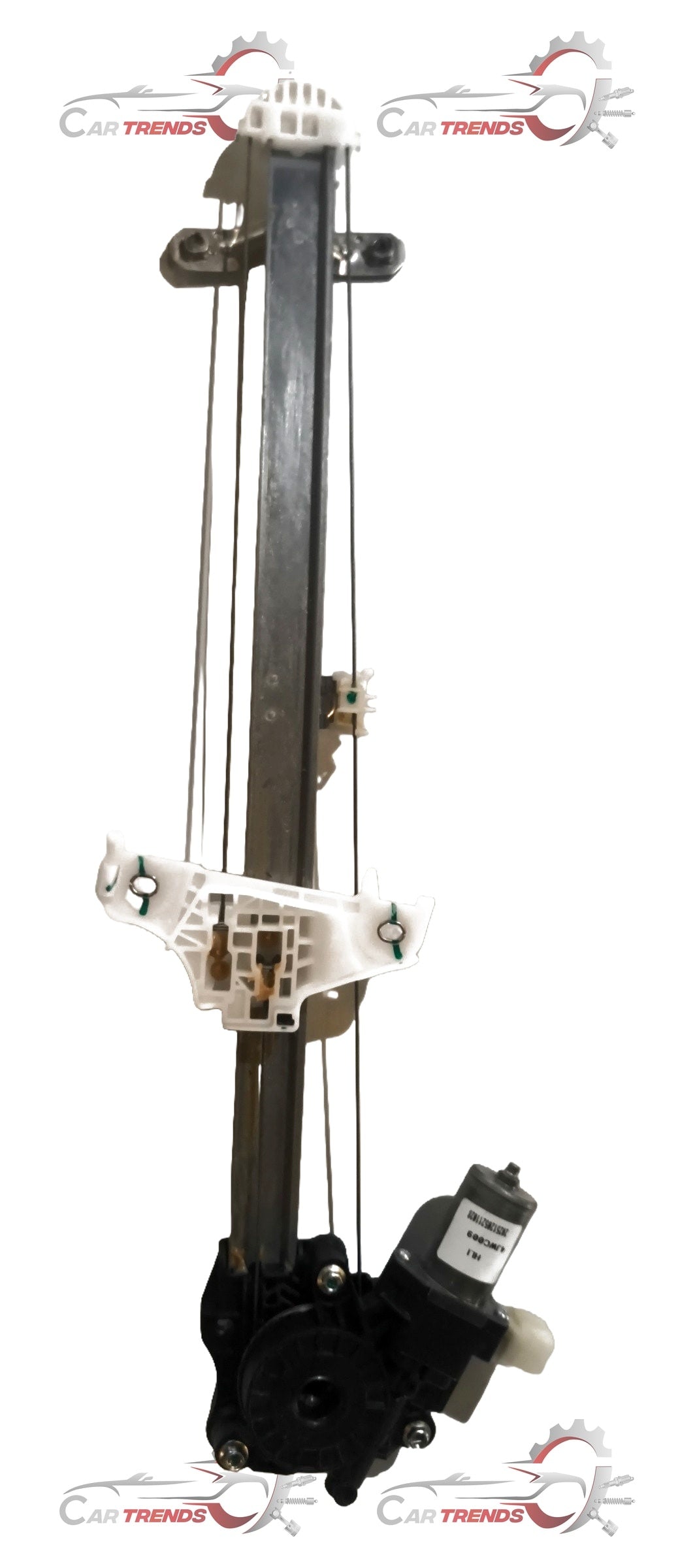 Maruti Suzuki front right window regulator assembly showing metal components and wiring for vehicle window operation.