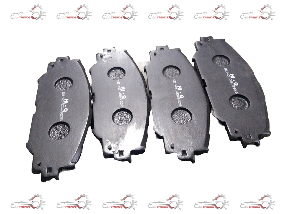 CarTrends front brake pad for Toyota Corolla Altis T2 and T4 models, showing the new brake pad with detailed friction surface.