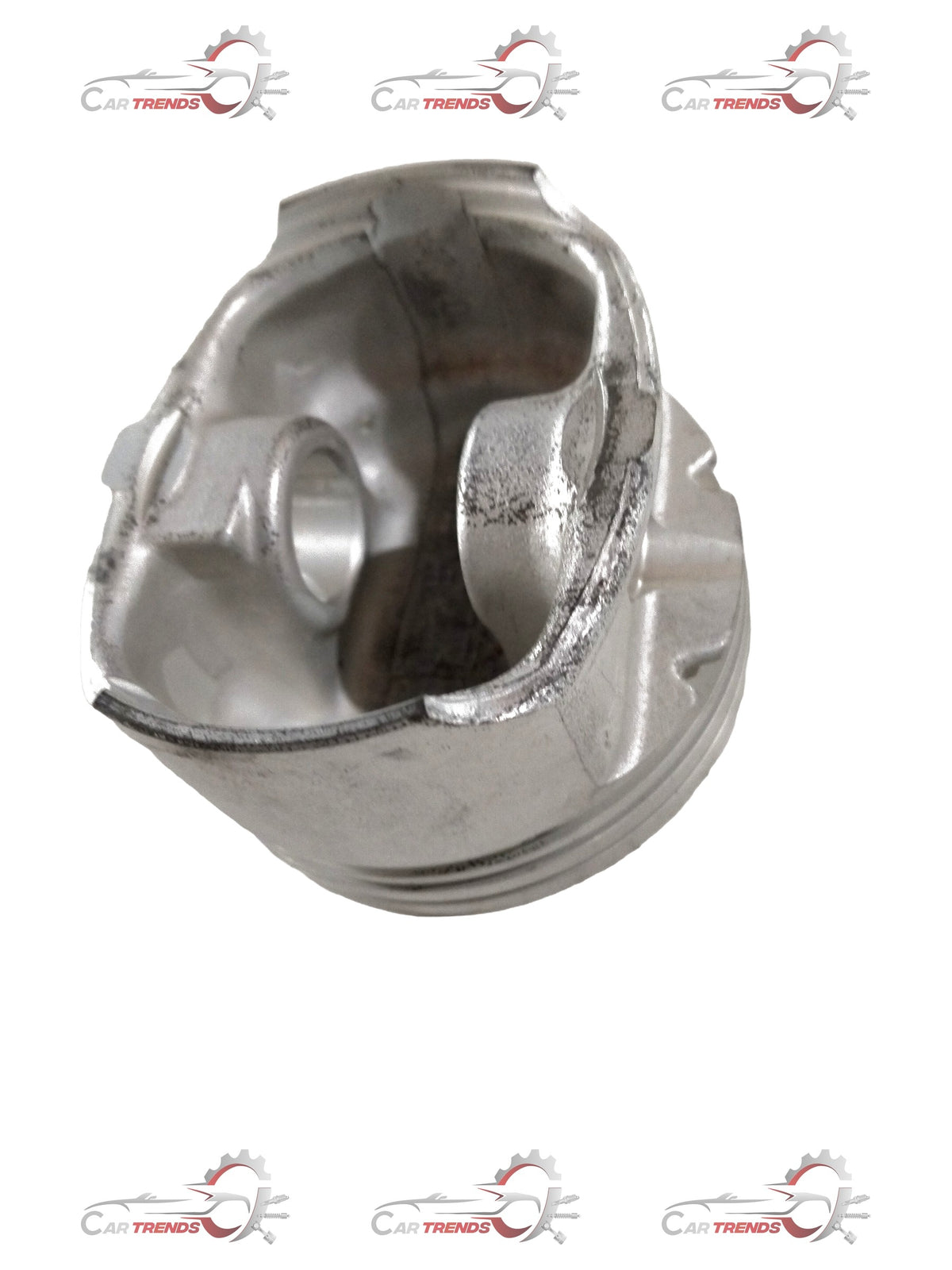 Chevrolet Optra petrol piston by CarTrends, 0.50mm spare part, showing the metal piston with detailed surface texture.