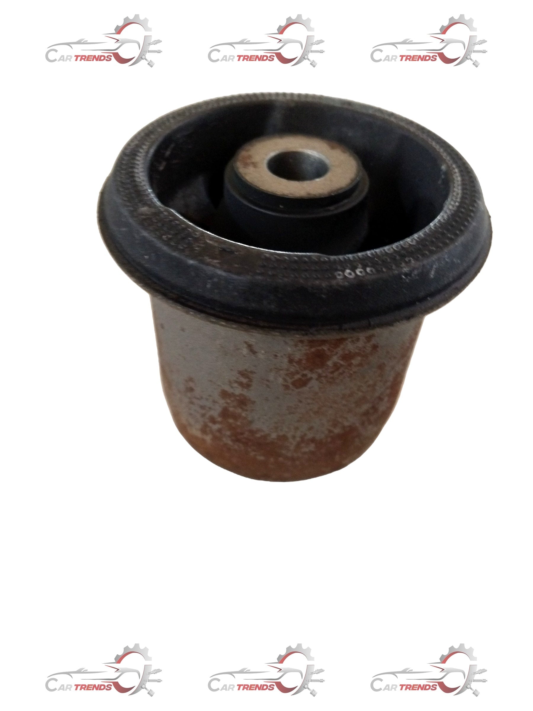 CarTrends trailing arm bushing replacement part for vehicle suspension, featuring metal and rubber components.
