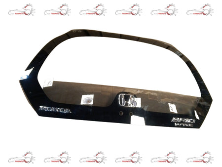 Honda Brio rear windshield glass replacement, clear Honda windshield with mounting edges, vehicle safety and visibility component