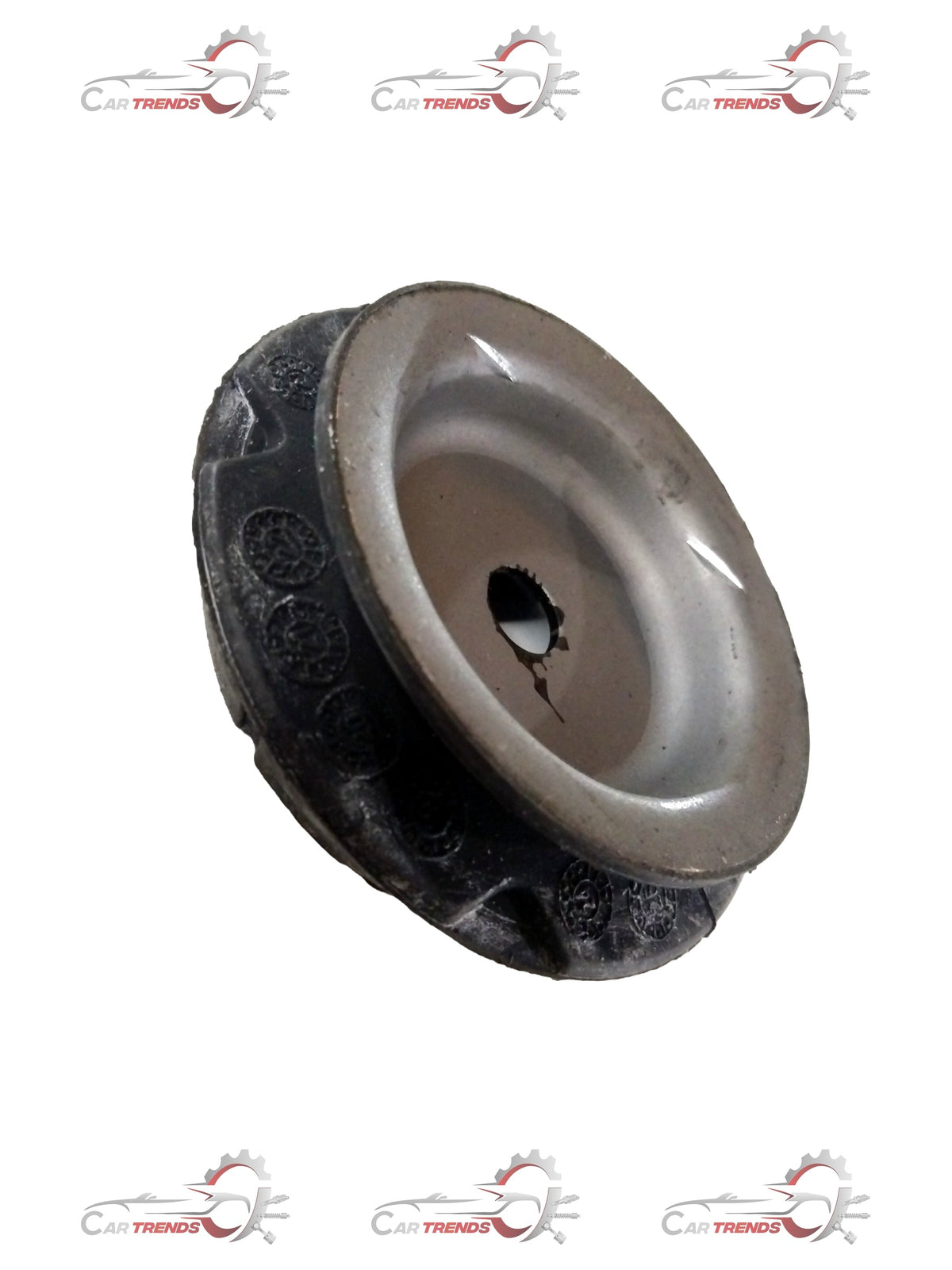 CarTrends Suzuki Alto K10 strut support spare part, metal component with mounting holes, designed for vehicle suspension.