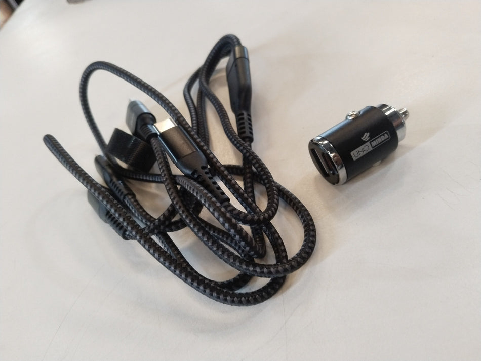 CarTrends 100W fast car charger with 5-in-1 cable, compatible with Punch, Altroz, Safari, and Harrier vehicles.