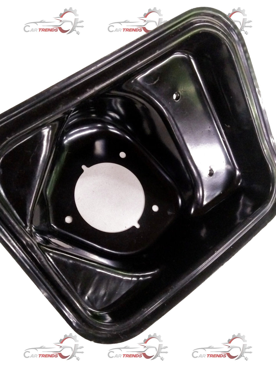 General Motors Chevrolet Aveo fuel filler cap, black plastic with metal latch, designed for secure fuel tank sealing.