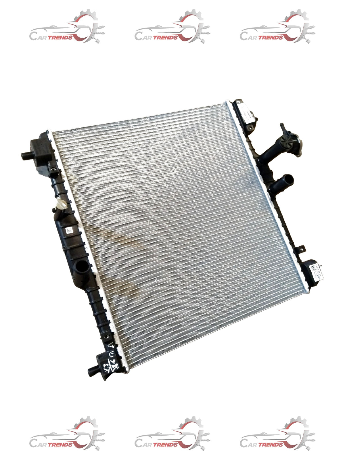 Maruti CarTrends radiator for Celerio 2nd Gen, Alto K10, S-Presso K10C petrol and CNG models, showing the core and fins.