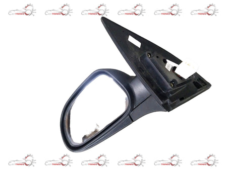 Left side mirror for Chevrolet Optra, General Motors brand, showing the reflective glass and black plastic housing.