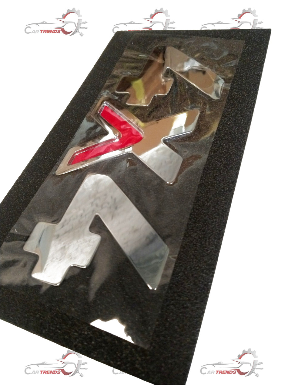 CarTrends Thar 2nd Gen badge assembly 4x4 emblem for vehicle side or rear, shown in close-up image.