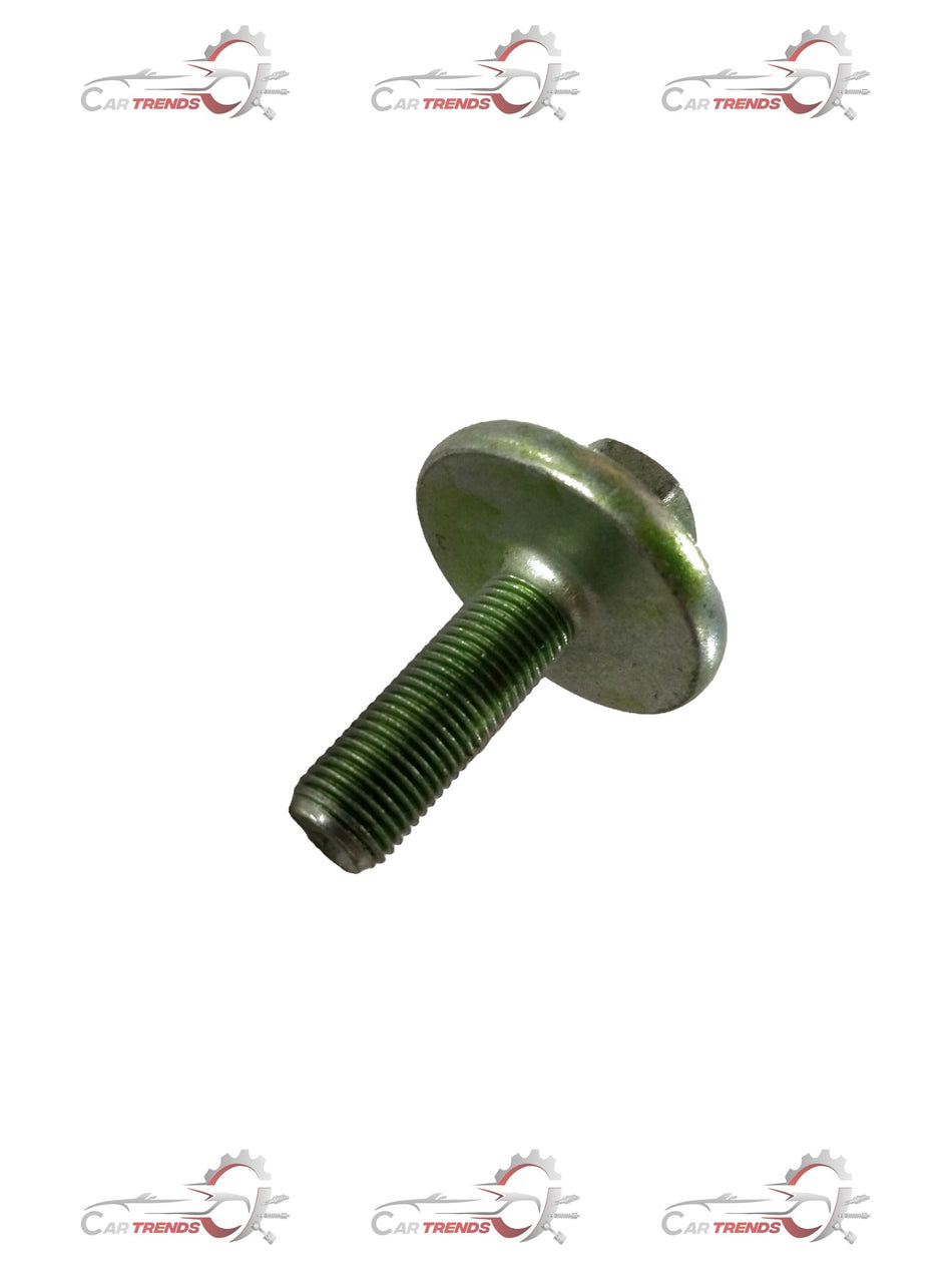Suzuki Bolt Crank Pulley by CarTrends, close-up view showing metal pulley with bolt holes and textured surface for engine installation