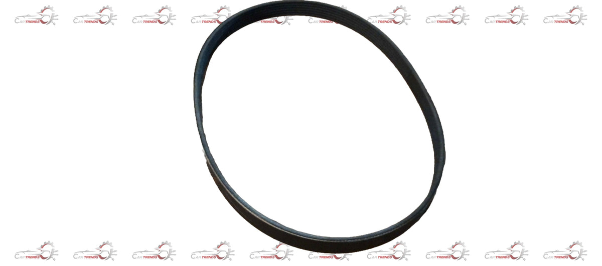 Six EPDM belts for Tata Grande A/C, spare parts, with visible black rubber belts and metal clamps in the image.